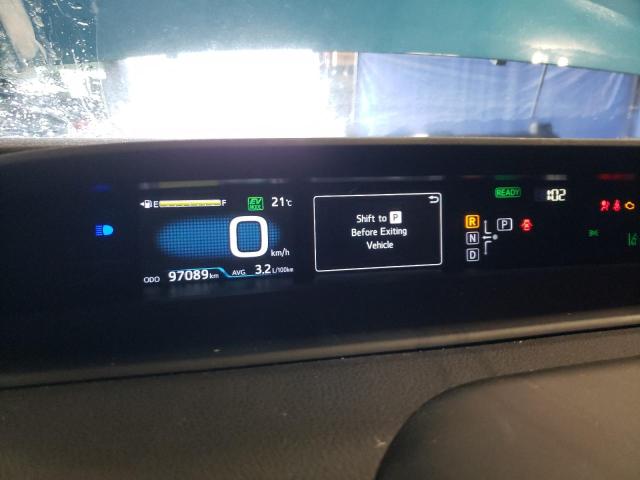 JTDKARFP9J3080798 - 2018 TOYOTA PRIUS PRIM TEAL photo 9