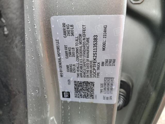 1GCPTFEK2S1135383 - 2025 CHEVROLET COLORADO ZR2 GRAY photo 13