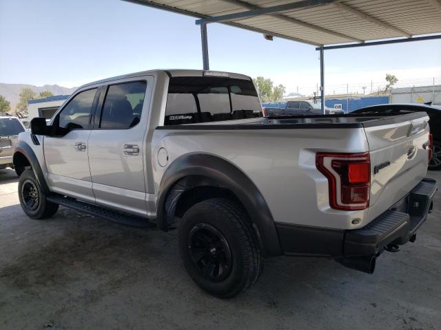 1FTFW1RG1HFA25450 - 2017 FORD F150 RAPTOR SILVER photo 2