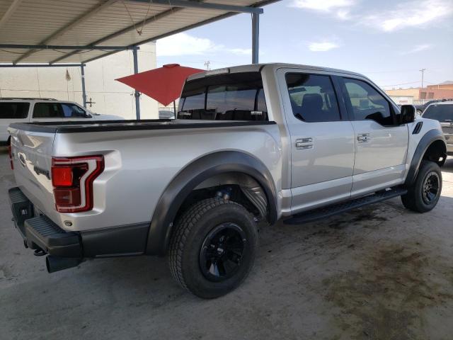 1FTFW1RG1HFA25450 - 2017 FORD F150 RAPTOR SILVER photo 3