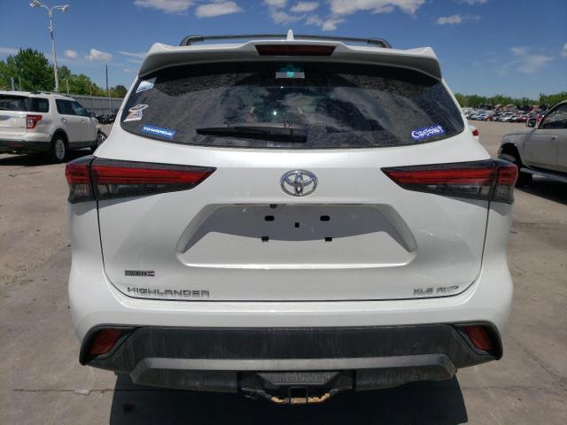 5TDHZRBH7NS180081 - 2022 TOYOTA HIGHLANDER XLE WHITE photo 6