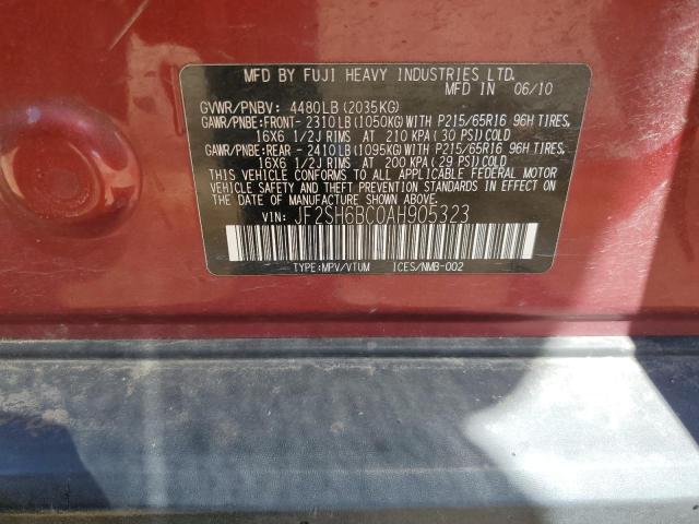 JF2SH6BC0AH905323 - 2010 SUBARU FORESTER XS Rot Foto 13