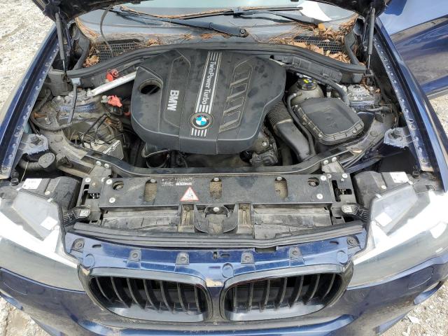 5UXWY3C58F0E96865 - 2015 BMW X3 XDRIVE28D BLUE photo 11