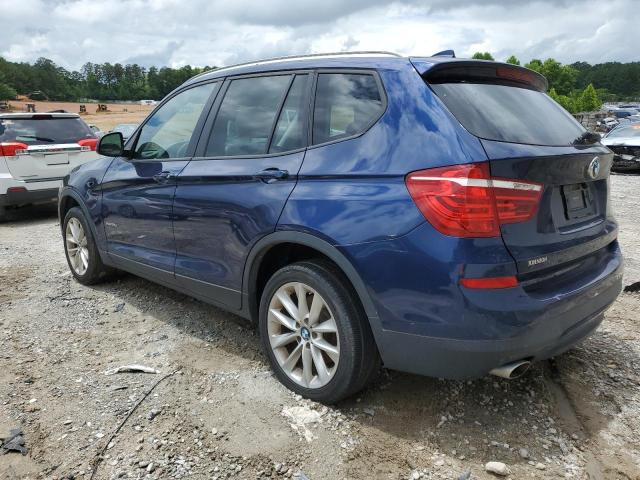 5UXWY3C58F0E96865 - 2015 BMW X3 XDRIVE28D BLUE photo 2