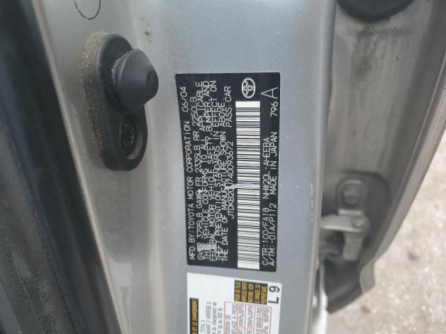 JTDKB20U740093672 - 2004 TOYOTA PRIUS SILVER photo 12