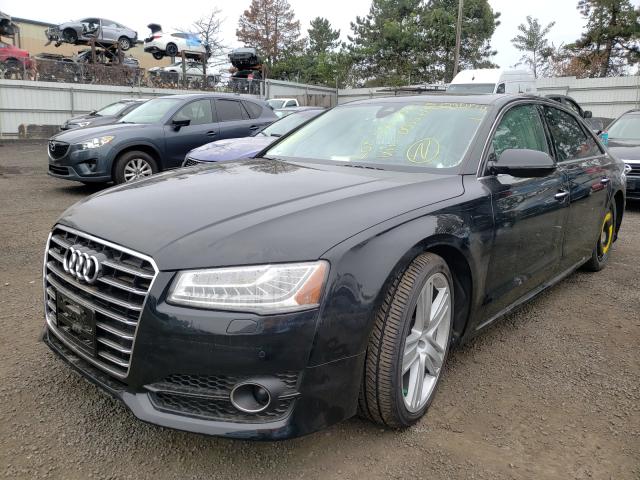 WAU43AFD9GN005569 - 2016 AUDI A8 L QUATTRO GRAY photo 2