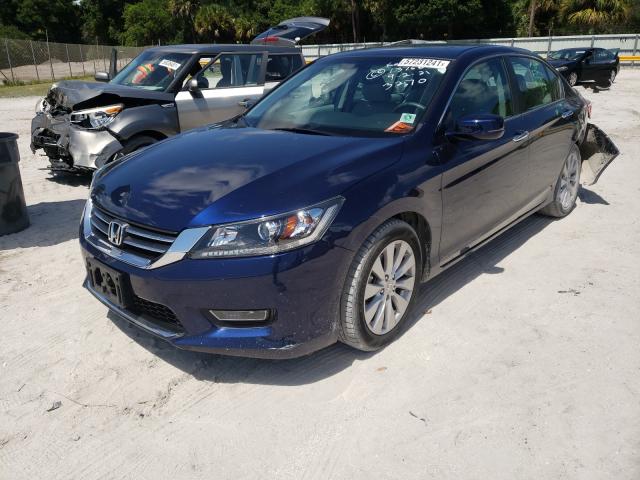 1HGCR2F82DA183270 - 2013 HONDA ACCORD EXL BLUE photo 2