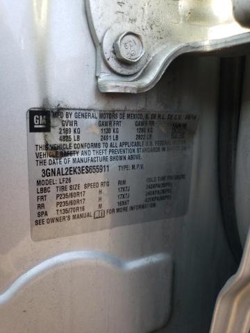 3GNAL2EK3ES655911 - 2014 CHEVROLET CAPTIVA LS 银色 照片 12