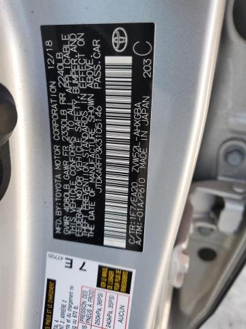 JTDKARFP3K3105146 - 2019 TOYOTA PRIUS PRIM 银色 照片 12