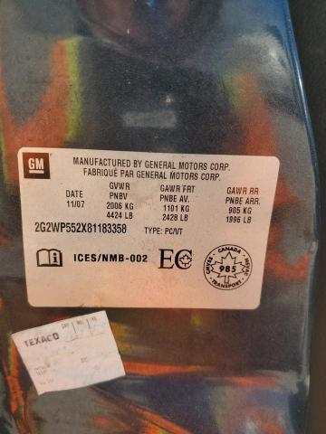 2G2WP552X81183358 - 2008 PONTIAC GRAND PRIX 蓝色 照片 13