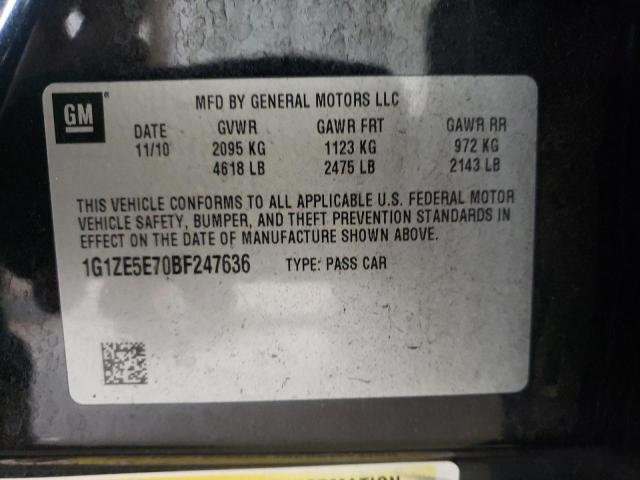 1G1ZE5E70BF247636 - 2011 CHEVROLET MALIBU LTZ Mavi fotoğraf 12