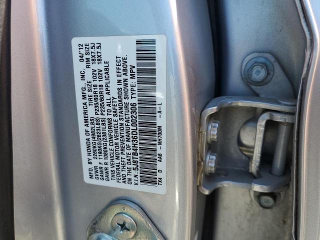 5J8TB4H36DL002306 - 2013 ACURA RDX SILVER photo 13