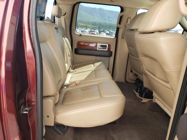 1FTPW14V89FA73684 - 2009 FORD F150 SUPERCREW BURGUNDY photo 10