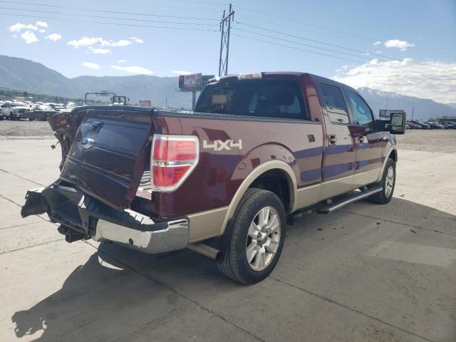 1FTPW14V89FA73684 - 2009 FORD F150 SUPERCREW BURGUNDY photo 3