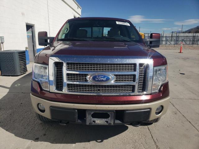 1FTPW14V89FA73684 - 2009 FORD F150 SUPERCREW BURGUNDY photo 5