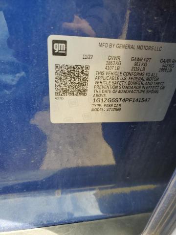 1G1ZG5ST4PF141547 - 2023 CHEVROLET MALIBU RS BLUE photo 12