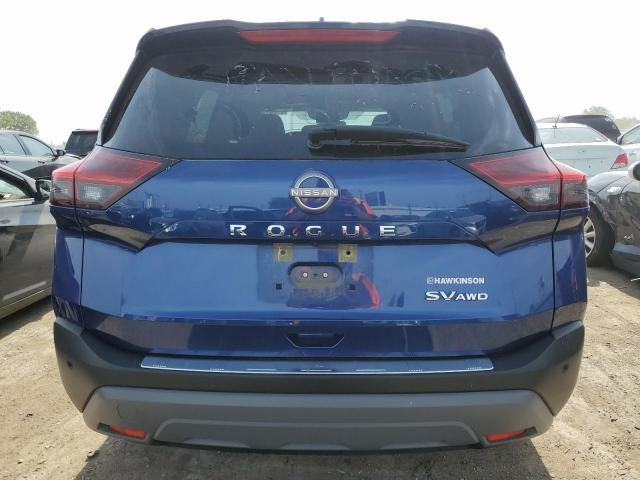 JN8BT3BB7NW338603 - 2022 NISSAN ROGUE SV BLUE photo 6