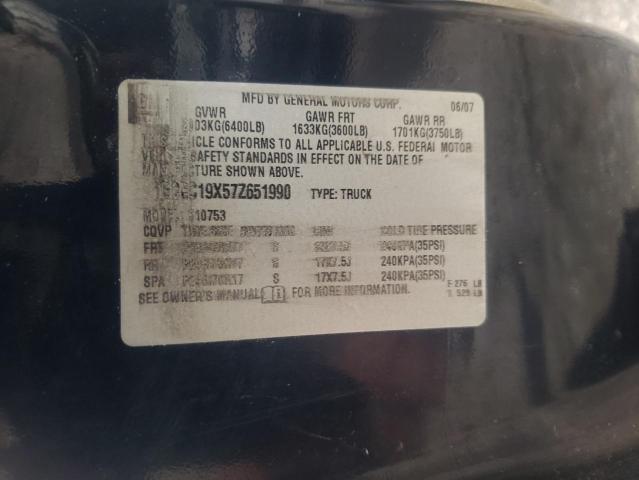 1GCEC19X57Z651990 - 2007 CHEVROLET SILVERADO C1500 CLASSIC BLUE photo 12