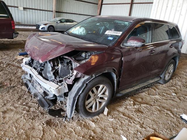 5TDZARFH5ES009089 - 2014 TOYOTA HIGHLANDER LE MAROON photo 1