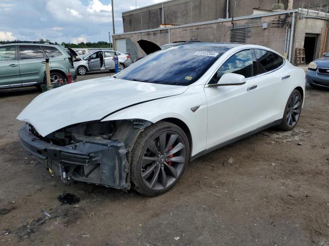 5YJSA1E41FF109357 - 2015 TESLA MODEL S თეთრი ფოტო 1