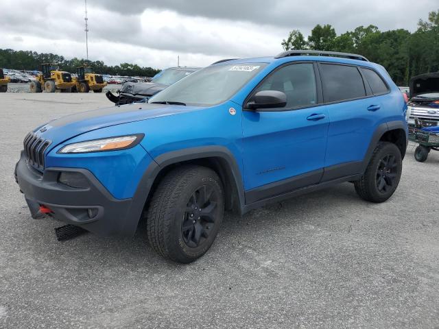 1C4PJMBS2HW638924 - 2017 JEEP CHEROKEE TRAILHAWK BLUE photo 1