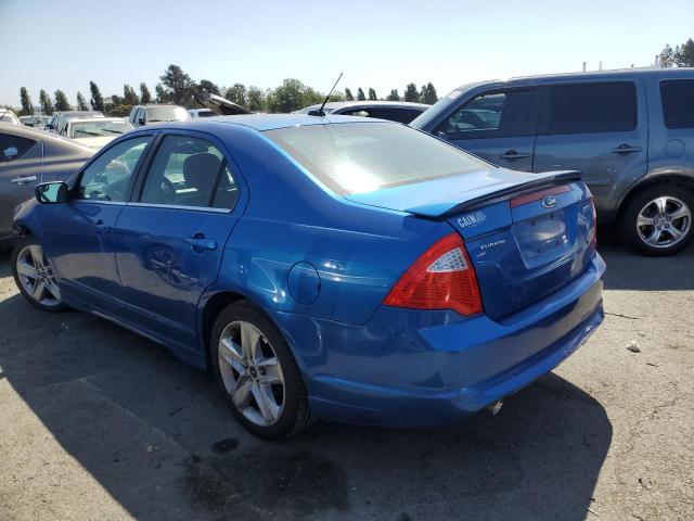 3FAHP0KC5BR215131 - 2011 FORD FUSION SPORT BLUE photo 2