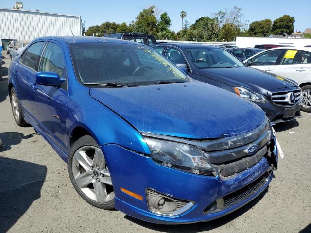 3FAHP0KC5BR215131 - 2011 FORD FUSION SPORT BLUE photo 4