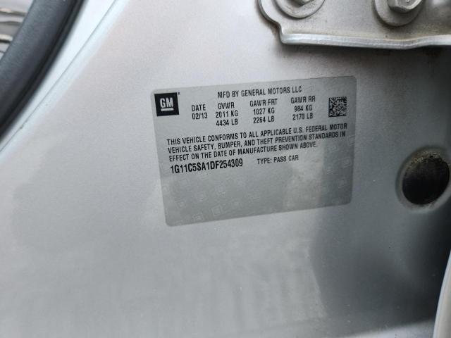 1G11C5SA1DF254309 - 2013 CHEVROLET MALIBU 1LT SILVER photo 12