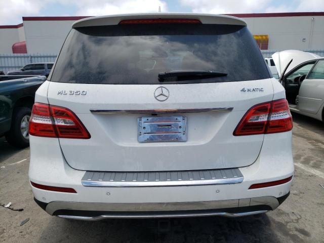 4JGDA5HB9EA391535 - 2014 MERCEDES-BENZ ML 350 4MATIC WHITE photo 6