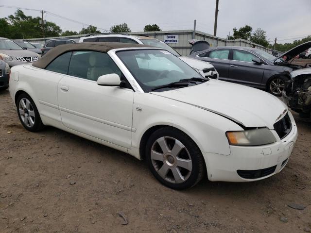 WAUAC48H95K015408 - 2005 AUDI A4 1.8 CABRIOLET WHITE photo 4