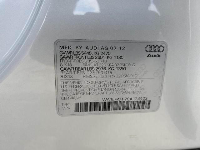 WA1LFAFP7CA134423 - 2012 AUDI Q5 PREMIUM PLUS SILVER photo 13