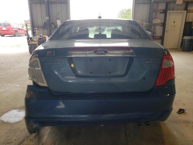 3FAHP0JA9AR314064 - 2010 FORD FUSION SEL BLUE photo 6