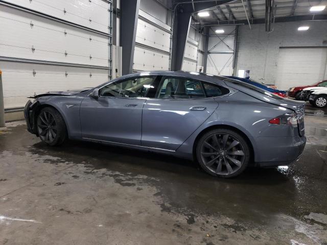 5YJSA1DP8DFP25338 - 2013 TESLA MODEL S GRAY photo 2