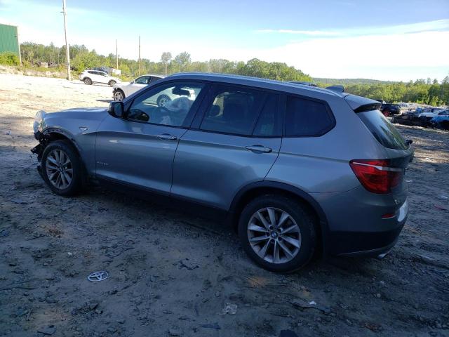 5UXWX9C5XE0D27001 - 2014 BMW X3 XDRIVE28I GRAY photo 2