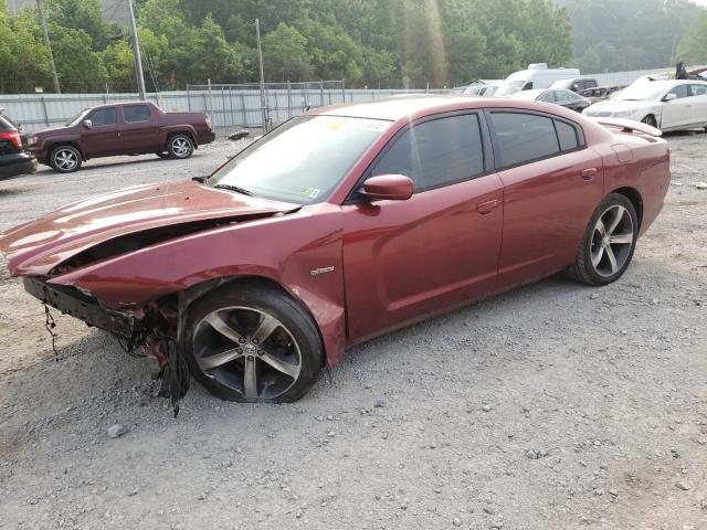 2C3CDXCT4EH253796 - 2014 DODGE CHARGER R/T MAROON photo 1