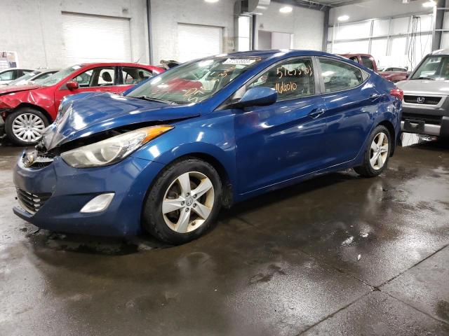 KMHDH4AE6DU985698 - 2013 HYUNDAI ELANTRA GLS BLUE photo 1