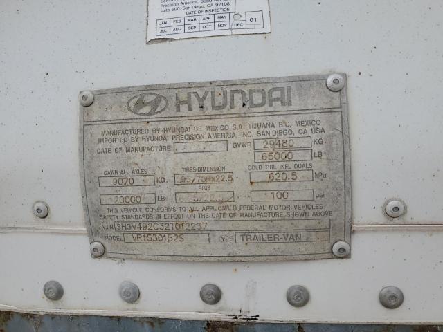 3H3V492C32T012237 - 2002 HYUNDAI TRAILER WHITE photo 8