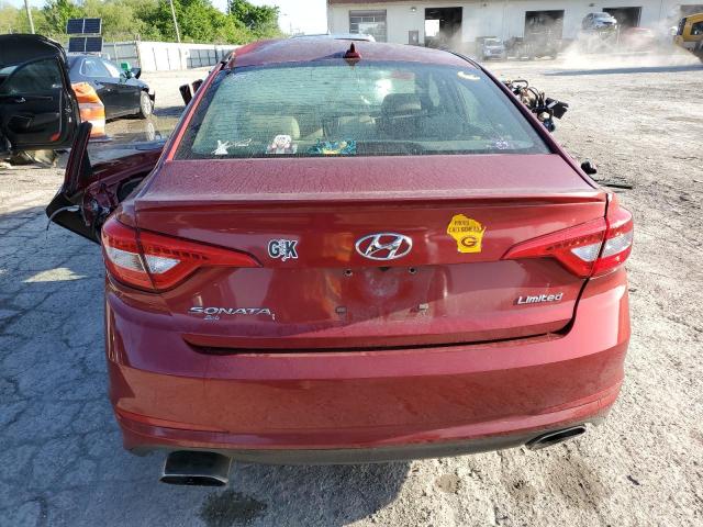 5NPE34AF1FH034645 - 2015 HYUNDAI SONATA SPORT RED photo 6