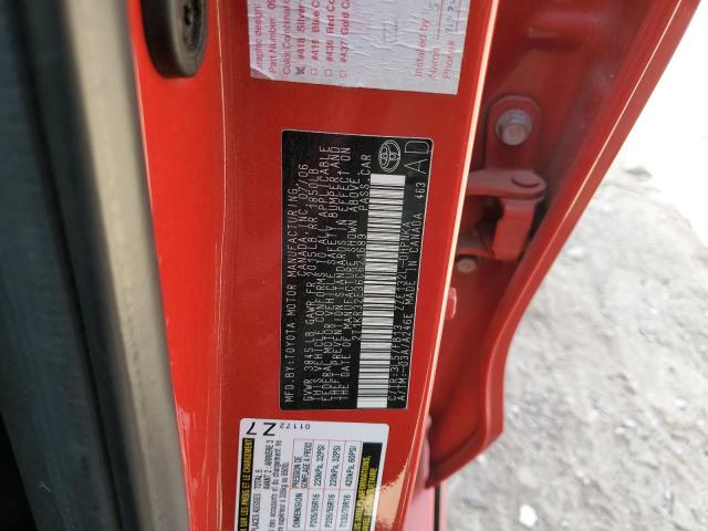 2T1KR32E36C621689 - 2006 TOYOTA COROLLA MA XR RED photo 13