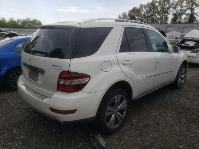 4JGBB8GB9BA756380 - 2011 MERCEDES-BENZ ML 350 4MATIC WHITE photo 3