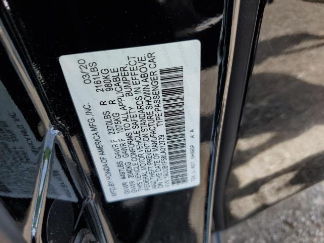 19UUB1F58LA012739 - 2020 ACURA TLX TECHNOLOGY შავი ფოტო 12