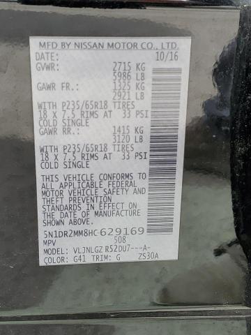 5N1DR2MM8HC629169 - 2017 NISSAN PATHFINDER S BLACK photo 13