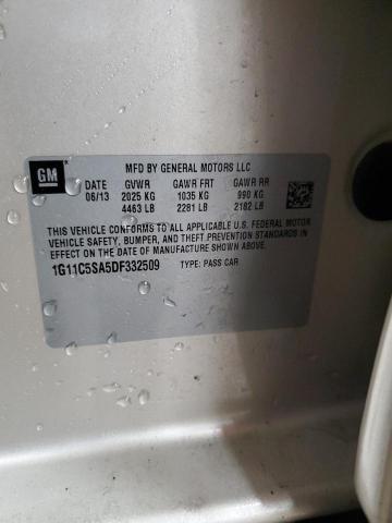 1G11C5SA5DF332509 - 2013 CHEVROLET MALIBU 1LT თაფლისფერი ფოტო 12
