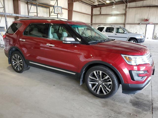 1FM5K8HT4GGC55843 - 2016 FORD EXPLORER PLATINUM RED photo 4