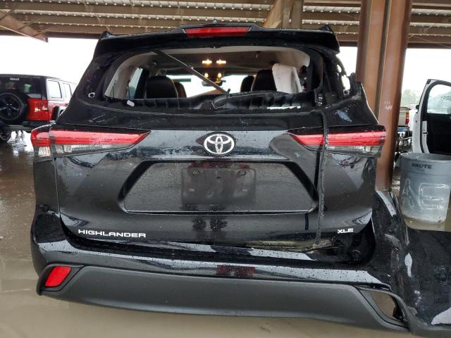 5TDGZRAH6NS548764 - 2022 TOYOTA HIGHLANDER XLE BLACK photo 6