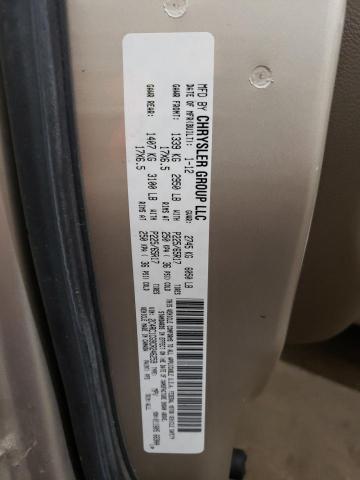 2C4RC1CG9CR246259 - 2012 CHRYSLER TOWN & COU TOURING L TAN photo 13