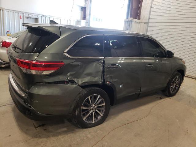 5TDJZRFH0KS701486 - 2019 TOYOTA HIGHLANDER SE GREEN photo 3