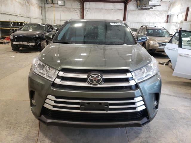 5TDJZRFH0KS701486 - 2019 TOYOTA HIGHLANDER SE GREEN photo 5