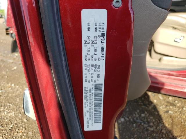 2C4RC1CG9CR209194 - 2012 CHRYSLER TOWN & COU TOURING L RED photo 14