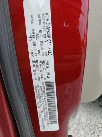 2C4RC1BG6CR361967 - 2012 CHRYSLER TOWN & COU TOURING 勃艮第红 照片 13